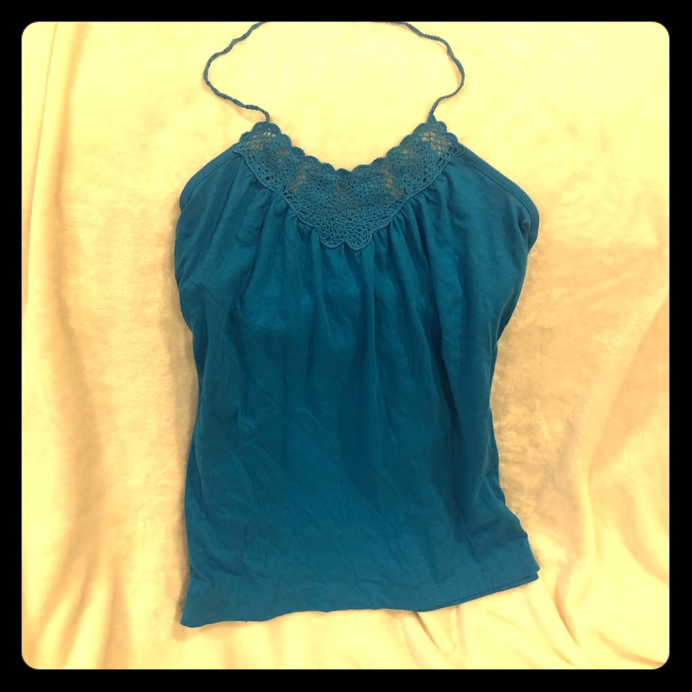 NWT Blue lace top